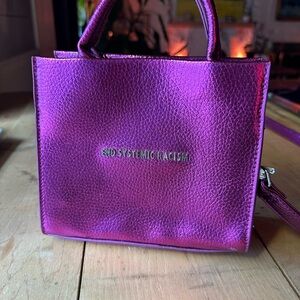 Brandon Blackwood End Systemic Racism Metallic Purple Purse